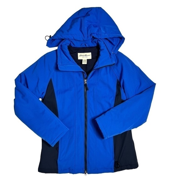 Vintage Eddie Bauer Unisex Blue Hooded Insulated Heavy Winter Jacket Size Small - Picture 16 of 16